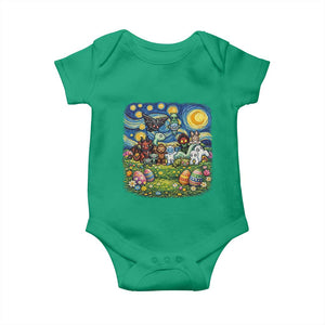 Funny Cryptid Starry Night Easter Baby Onesie Monster Lover Gift TS12 Irish Green Print Your Wear