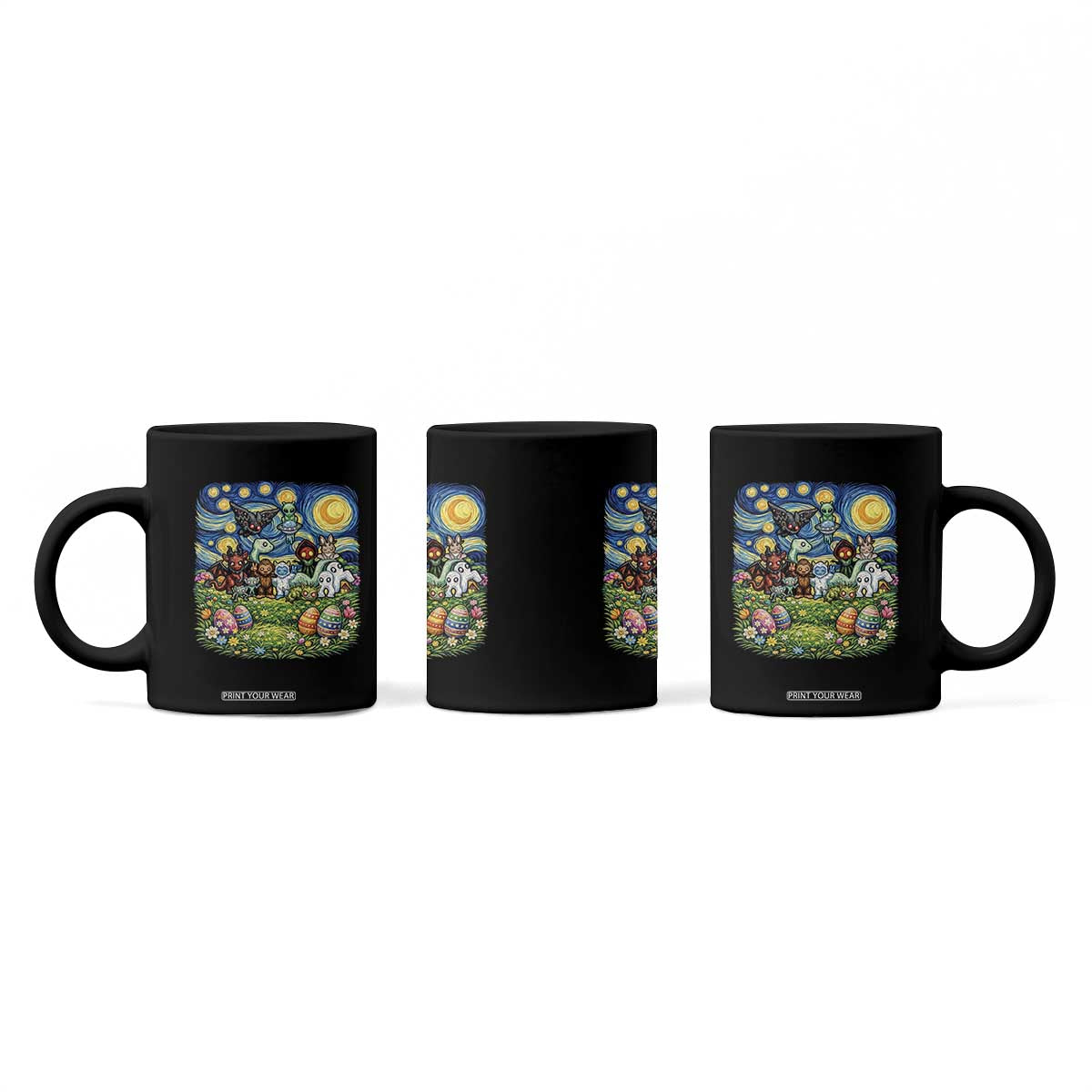 Funny Cryptid Starry Night Easter Coffee Mug Monster Lover Gift TS12 Print Your Wear