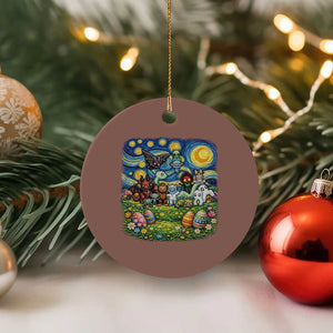 Funny Cryptid Starry Night Easter Ceramic Ornament Monster Lover Gift TS12 1pc Mocha Print Your Wear