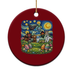 Funny Cryptid Starry Night Easter Ceramic Ornament Monster Lover Gift TS12 1pc Red Print Your Wear
