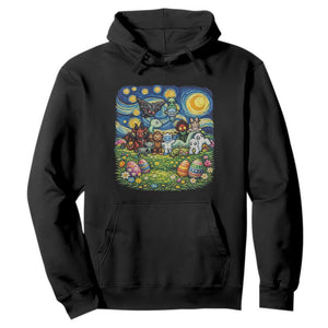 Funny Cryptid Starry Night Easter Hoodie Monster Lover Gift TS12 Black Print Your Wear