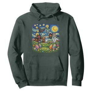 Funny Cryptid Starry Night Easter Hoodie Monster Lover Gift TS12 Dark Forest Green Print Your Wear