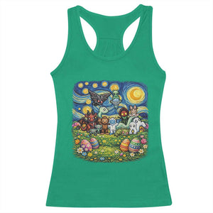 Funny Cryptid Starry Night Easter Racerback Tank Top Monster Lover Gift TS12 Irish Green Print Your Wear