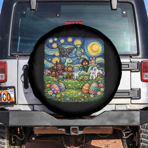Funny Cryptid Starry Night Easter Spare Tire Cover Monster Lover Gift TS12 No hole Black Print Your Wear