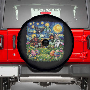 Funny Cryptid Starry Night Easter Spare Tire Cover Monster Lover Gift TS12 Black Print Your Wear