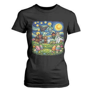 Funny Cryptid Starry Night Easter T Shirt For Women Monster Lover Gift TS12 Black Print Your Wear