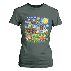 Funny Cryptid Starry Night Easter T Shirt For Women Monster Lover Gift TS12 Dark Forest Green Print Your Wear
