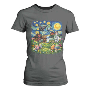 Funny Cryptid Starry Night Easter T Shirt For Women Monster Lover Gift TS12 Dark Heather Print Your Wear
