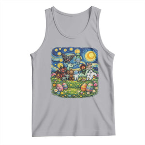 Funny Cryptid Starry Night Easter Tank Top Monster Lover Gift TS12 Athletic Heather Print Your Wear