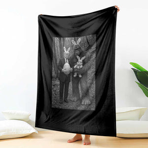 Funny Bigfoot And Trump Easter Selfie Gift Throw Blanket TS12 Print Your Wear