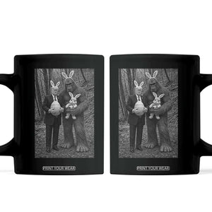 Funny Bigfoot And Trump Easter Selfie Gift Coffee Mug TS12 Black Print Your Wear