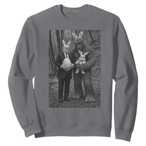 Funny Bigfoot And Trump Easter Selfie Gift Sweatshirt TS12 Charcoal Print Your Wear
