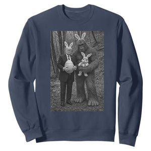 Funny Bigfoot And Trump Easter Selfie Gift Sweatshirt TS12 Navy Print Your Wear
