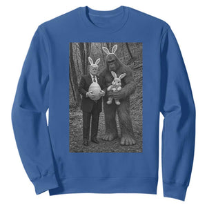 Funny Bigfoot And Trump Easter Selfie Gift Sweatshirt TS12 Royal Blue Print Your Wear
