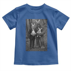 Funny Bigfoot And Trump Easter Selfie Gift Toddler T Shirt TS12 Royal Blue Print Your Wear