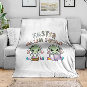 Funny Easter Alien Squad Bunny Ears Gift Throw Blanket TS12 Print Your Wear