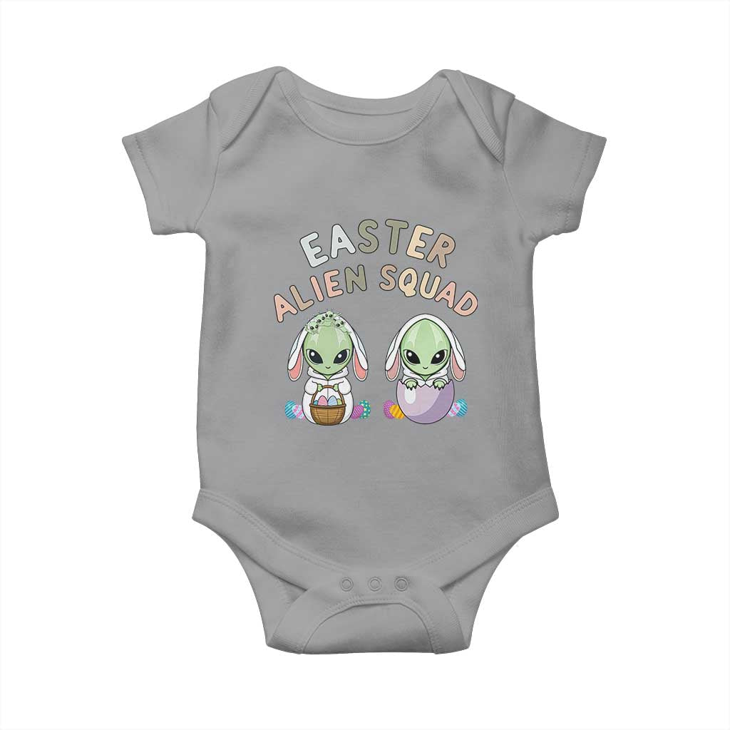 Funny Easter Alien Squad Bunny Ears Gift Baby Onesie TS12 Sport Gray Print Your Wear