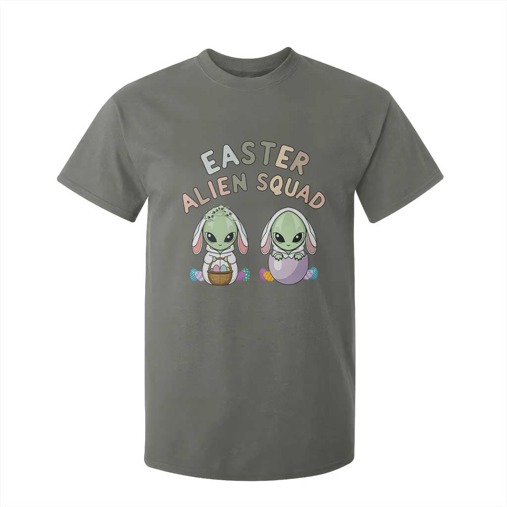 Funny Easter Alien Squad Bunny Ears Gift T Shirt For Kid TS12 Military Green Print Your Wear