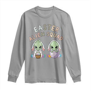 Funny Easter Alien Squad Bunny Ears Gift Long Sleeve Shirt TS12 Sport Gray Print Your Wear