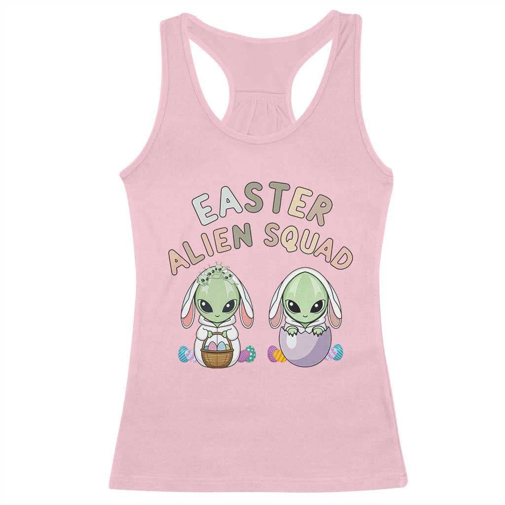 Funny Easter Alien Squad Bunny Ears Gift Racerback Tank Top TS12 Light Pink Print Your Wear