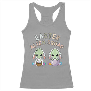 Funny Easter Alien Squad Bunny Ears Gift Racerback Tank Top TS12 Sport Gray Print Your Wear
