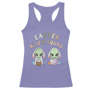 Funny Easter Alien Squad Bunny Ears Gift Racerback Tank Top TS12 Violet Print Your Wear