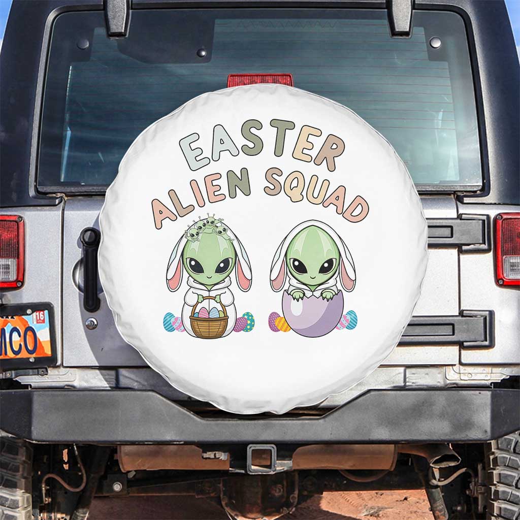 Funny Easter Alien Squad Bunny Ears Gift Spare Tire Cover TS12 No hole White Print Your Wear