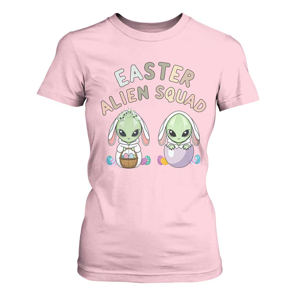 Funny Easter Alien Squad Bunny Ears Gift T Shirt For Women TS12 Light Pink Print Your Wear