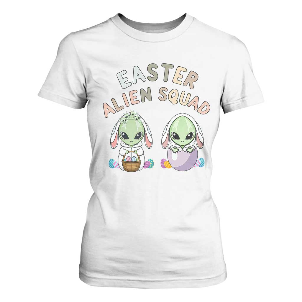 Funny Easter Alien Squad Bunny Ears Gift T Shirt For Women TS12 White Print Your Wear