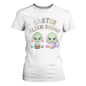Funny Easter Alien Squad Bunny Ears Gift T Shirt For Women TS12 White Print Your Wear
