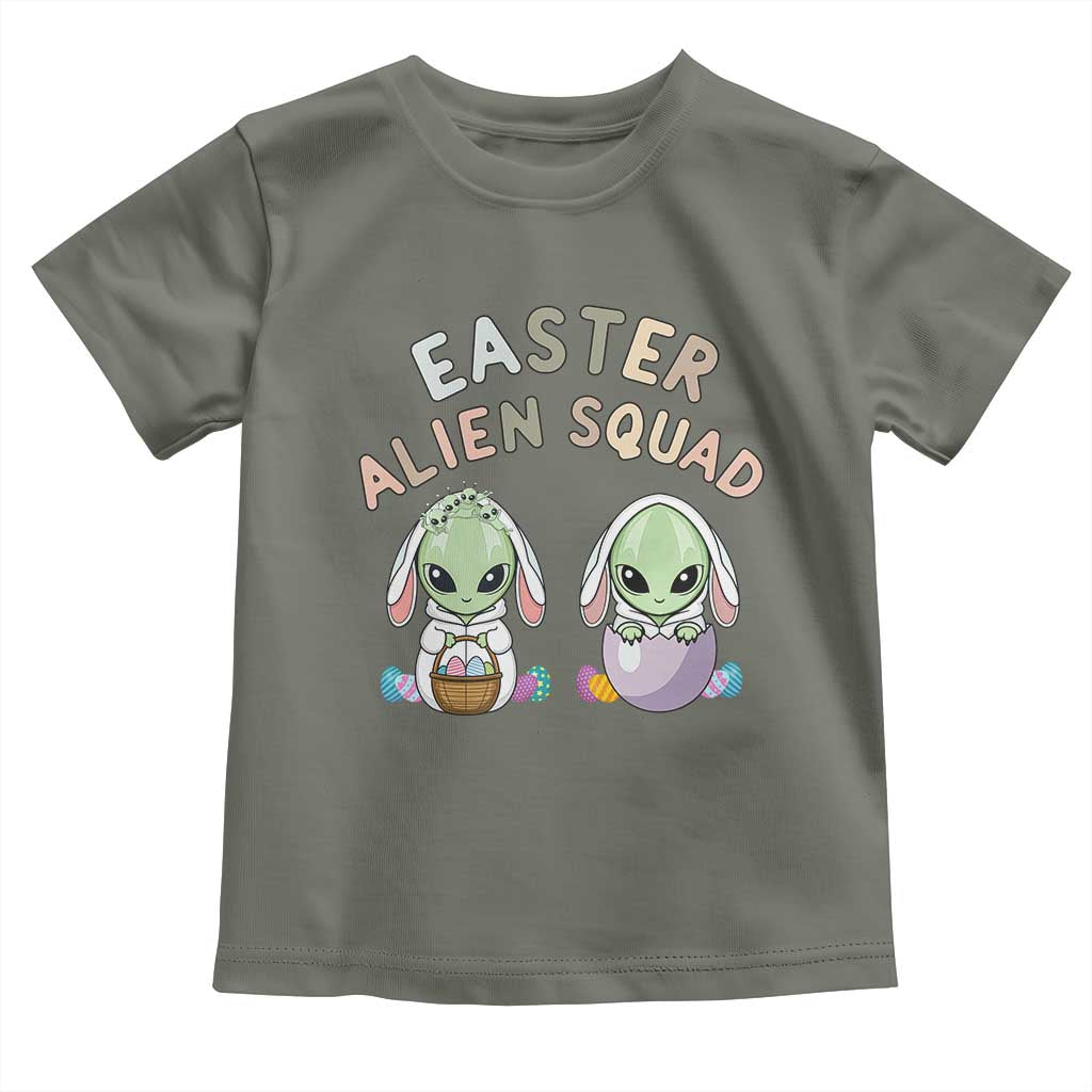 Funny Easter Alien Squad Bunny Ears Gift Toddler T Shirt TS12 Military Green Print Your Wear