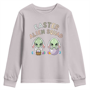 Funny Easter Alien Squad Bunny Ears Gift Youth Sweatshirt TS12 Ice Gray Print Your Wear