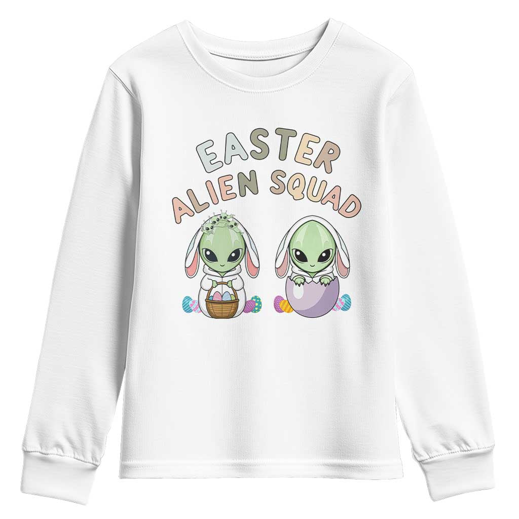 Funny Easter Alien Squad Bunny Ears Gift Youth Sweatshirt TS12 White Print Your Wear