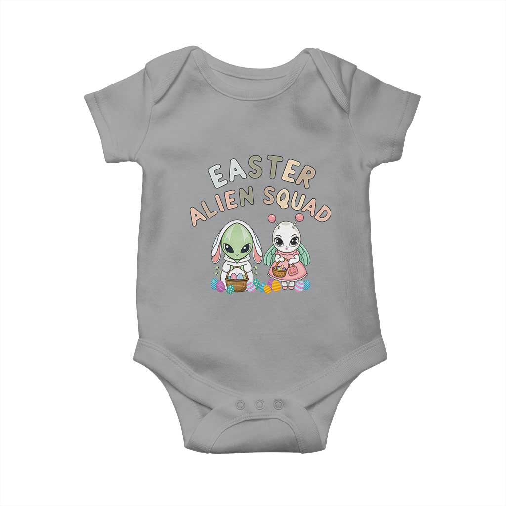 Easter Alien Squad Baby Onesie Funny UFO Lover Gift TS12 Sport Gray Print Your Wear