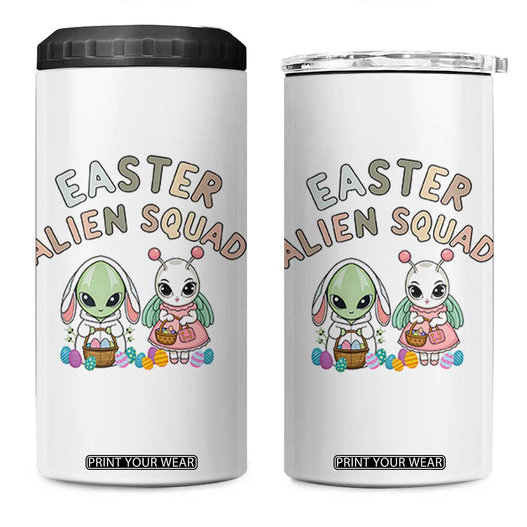 Easter Alien Squad 4 in 1 Can Cooler Tumbler Funny UFO Lover Gift TS12 One Size: 16 oz White Print Your Wear