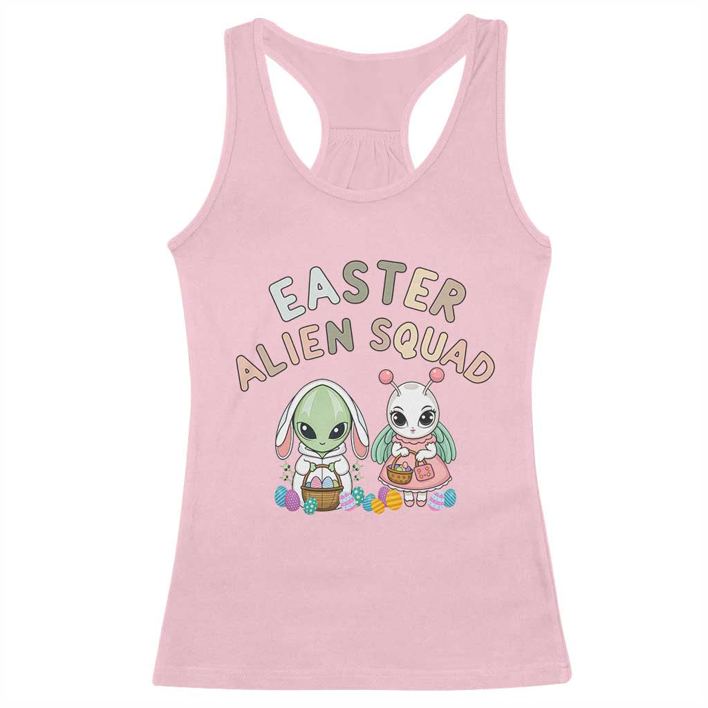 Easter Alien Squad Racerback Tank Top Funny UFO Lover Gift TS12 Light Pink Print Your Wear