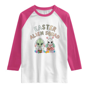 Easter Alien Squad Raglan Shirt Funny UFO Lover Gift TS12 White Heliconia Print Your Wear