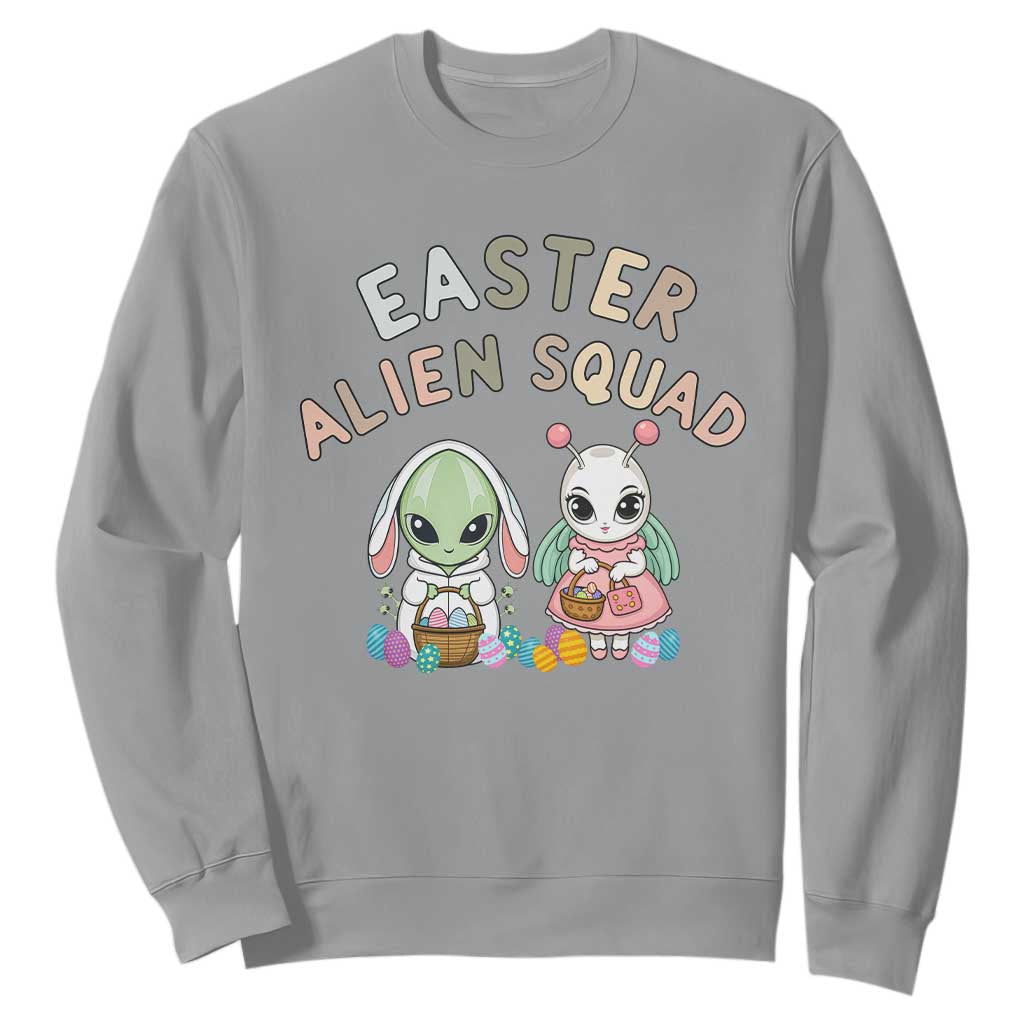 Easter Alien Squad Sweatshirt Funny UFO Lover Gift TS12 Sport Gray Print Your Wear