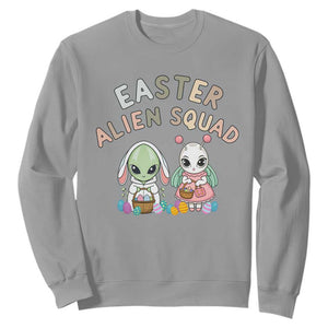 Easter Alien Squad Sweatshirt Funny UFO Lover Gift TS12 Sport Gray Print Your Wear