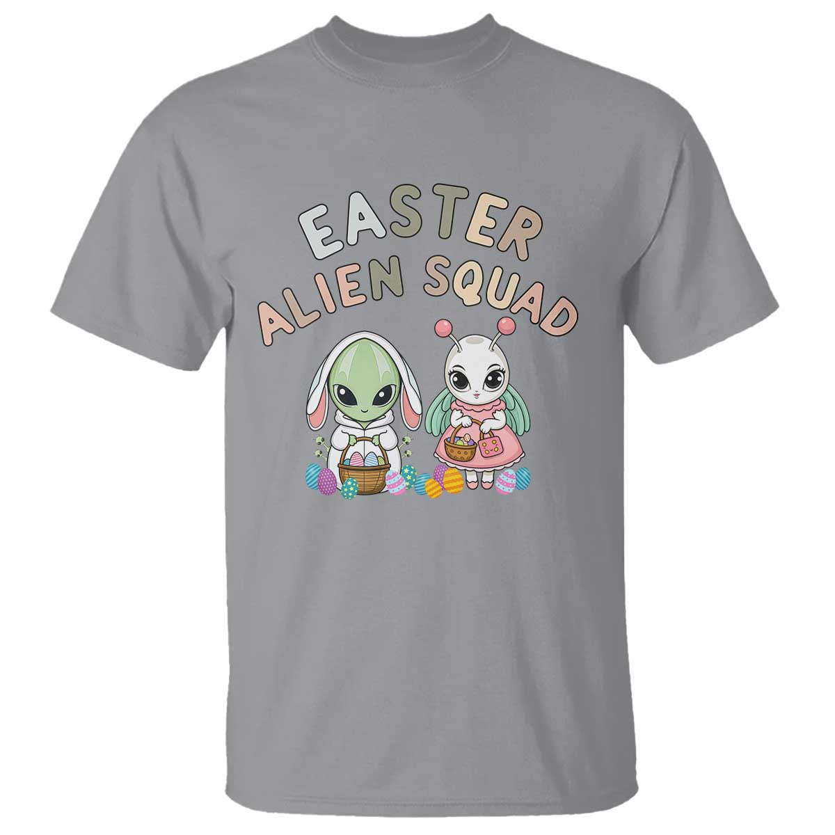 Easter Alien Squad T Shirt Funny UFO Lover Gift TS12 Sport Gray Print Your Wear