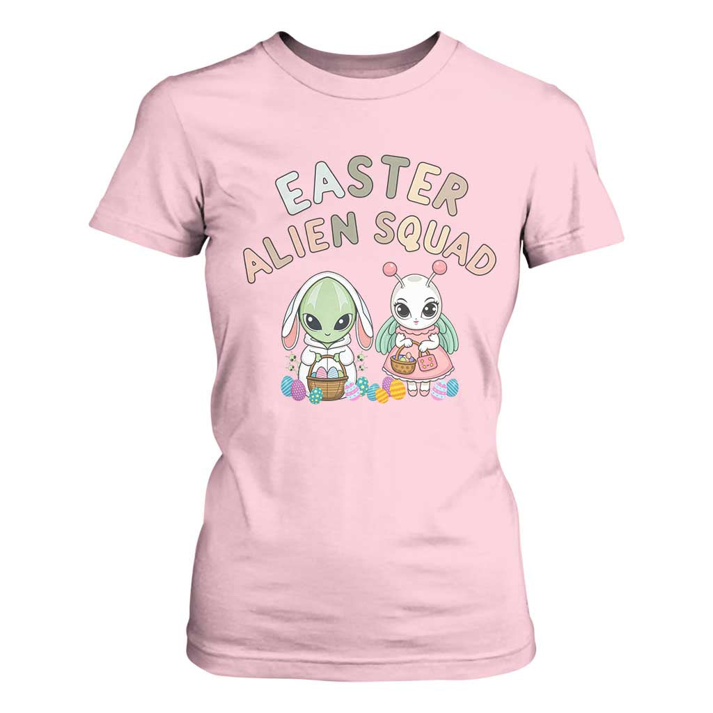 Easter Alien Squad T Shirt For Women Funny UFO Lover Gift TS12 Light Pink Print Your Wear