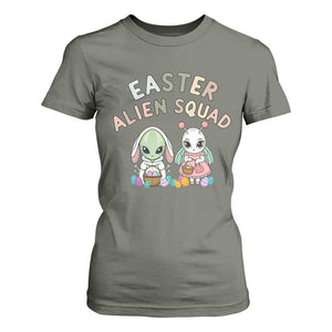 Easter Alien Squad T Shirt For Women Funny UFO Lover Gift TS12 Military Green Print Your Wear