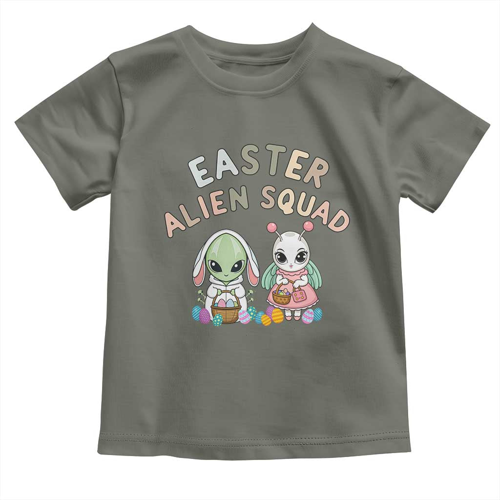 Easter Alien Squad Toddler T Shirt Funny UFO Lover Gift TS12 Military Green Print Your Wear