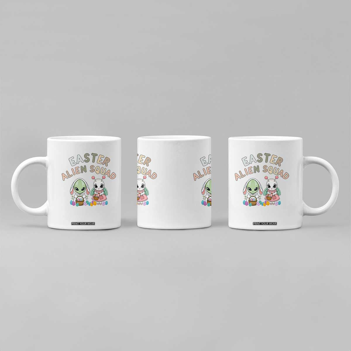 Easter Alien Squad Coffee Mug Funny UFO Lover Gift TS12 Print Your Wear