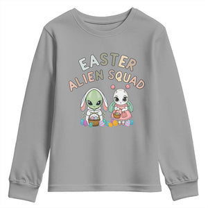 Easter Alien Squad Youth Sweatshirt Funny UFO Lover Gift TS12 Sport Gray Print Your Wear
