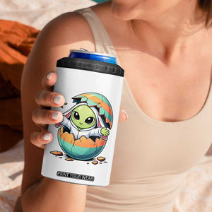 Funny Alien Bunny Ears Easter 4 in 1 Can Cooler Tumbler Extraterrestrial Gift TS12 Print Your Wear