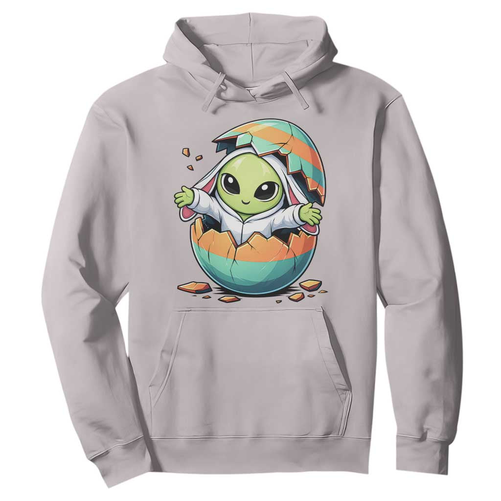 Funny Alien Bunny Ears Easter Hoodie Extraterrestrial Gift TS12 Ice Gray Print Your Wear
