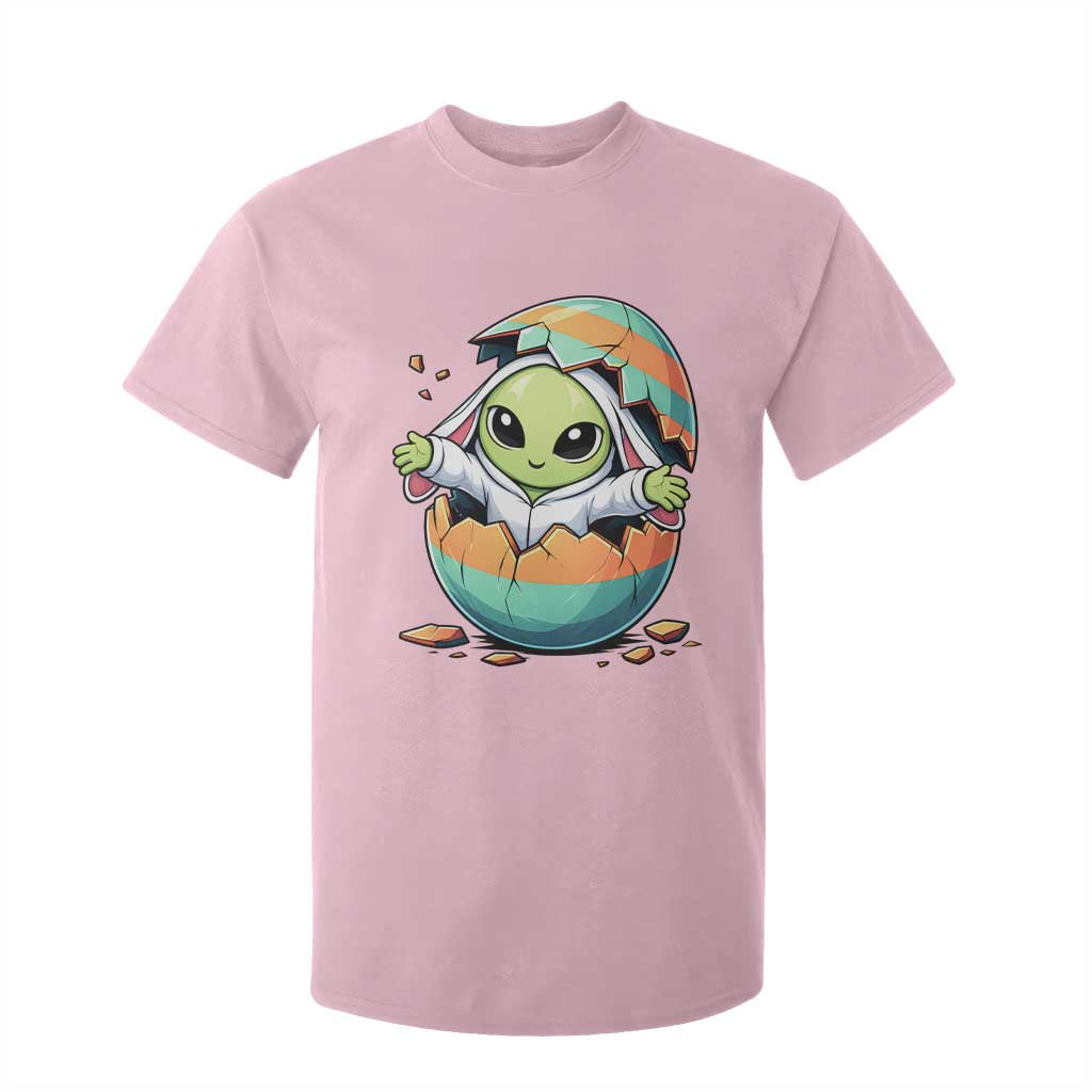 Funny Alien Bunny Ears Easter T Shirt For Kid Extraterrestrial Gift TS12 Light Pink Print Your Wear