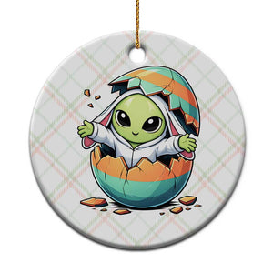 Funny Alien Bunny Ears Easter Ceramic Ornament Extraterrestrial Gift TS12 1pc Christmas Plaid Print Your Wear