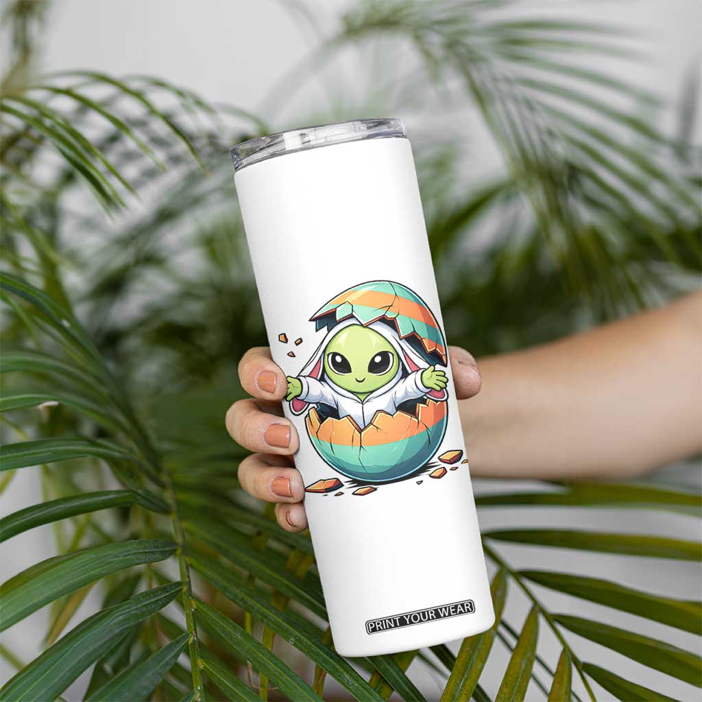 Funny Alien Bunny Ears Easter Skinny Tumbler Extraterrestrial Gift TS12 Print Your Wear